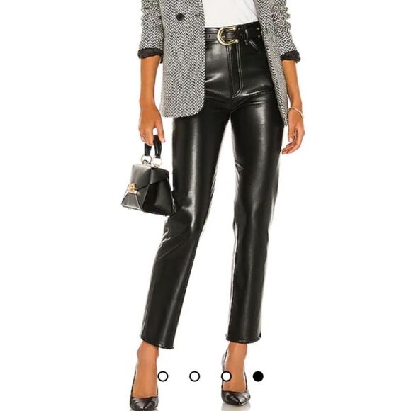 NWT Agolde Recycled Leather Fitted 90's Pants in Detox Size 30 - Picture 16 of 16